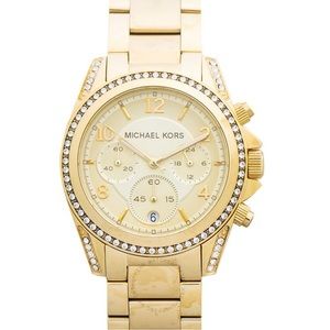 Michael Kors Gold Swatch with Swarovski Crystal